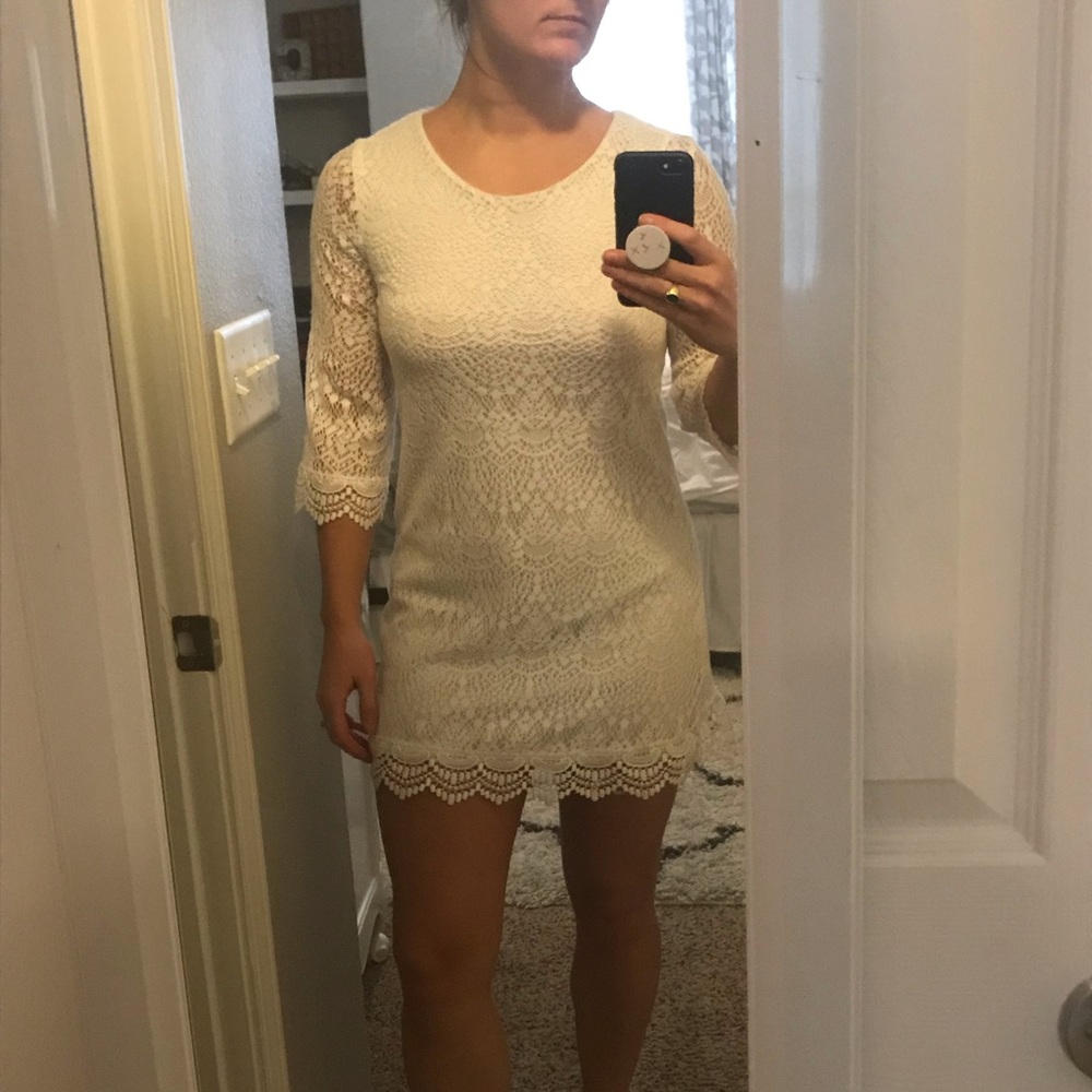 White lace dress